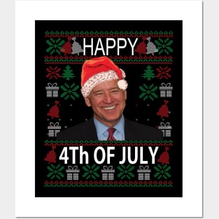 Happy 4th of July Funny Christmas gift Posters and Art